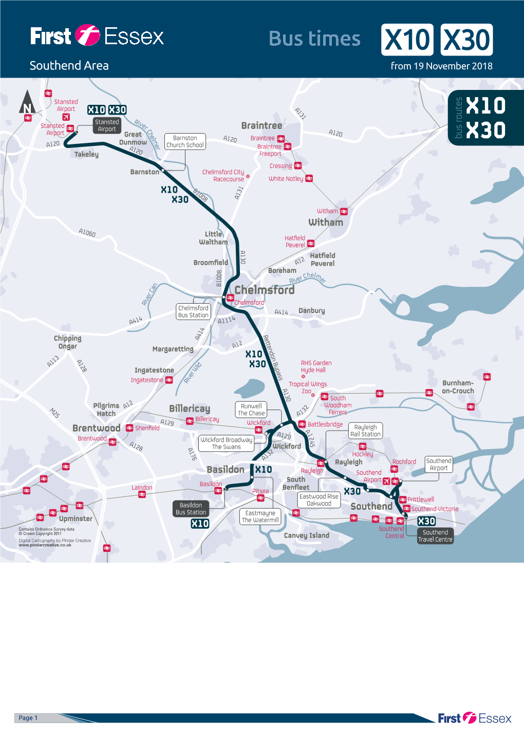 X30 Southend Area from 19 November 2018