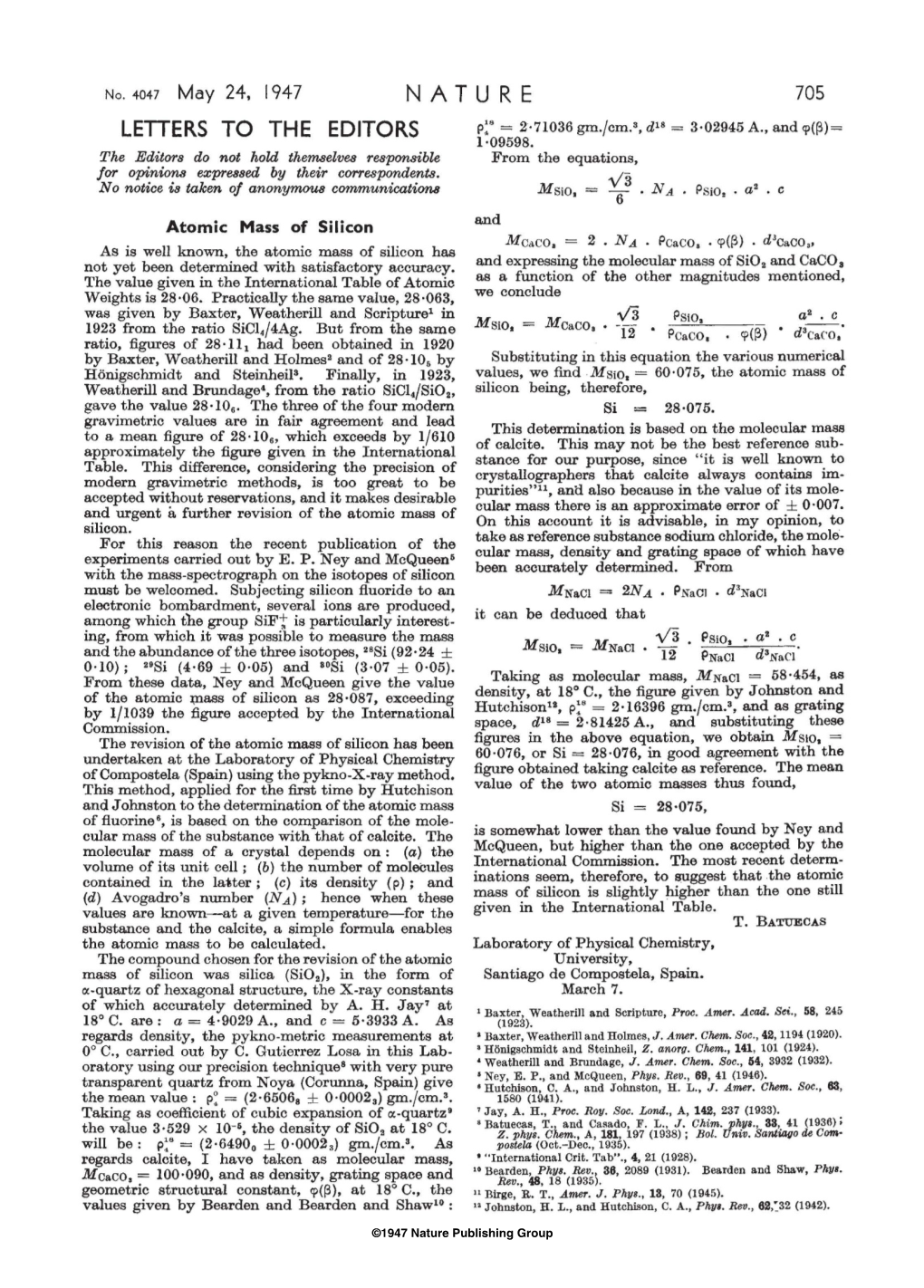 Atomic Mass of Silicon and Mcaco, 2