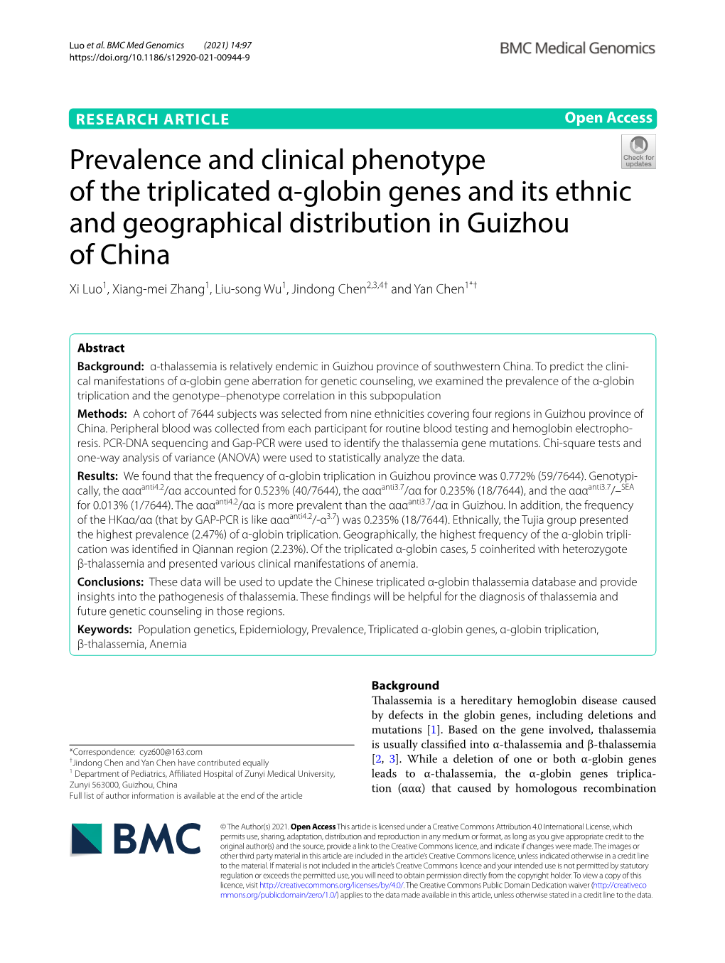 Prevalence and Clinical Phenotype of the Triplicated Α-Globin Genes And