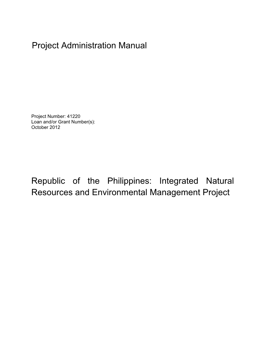 Integrated Natural Resources and Environmental Management Project