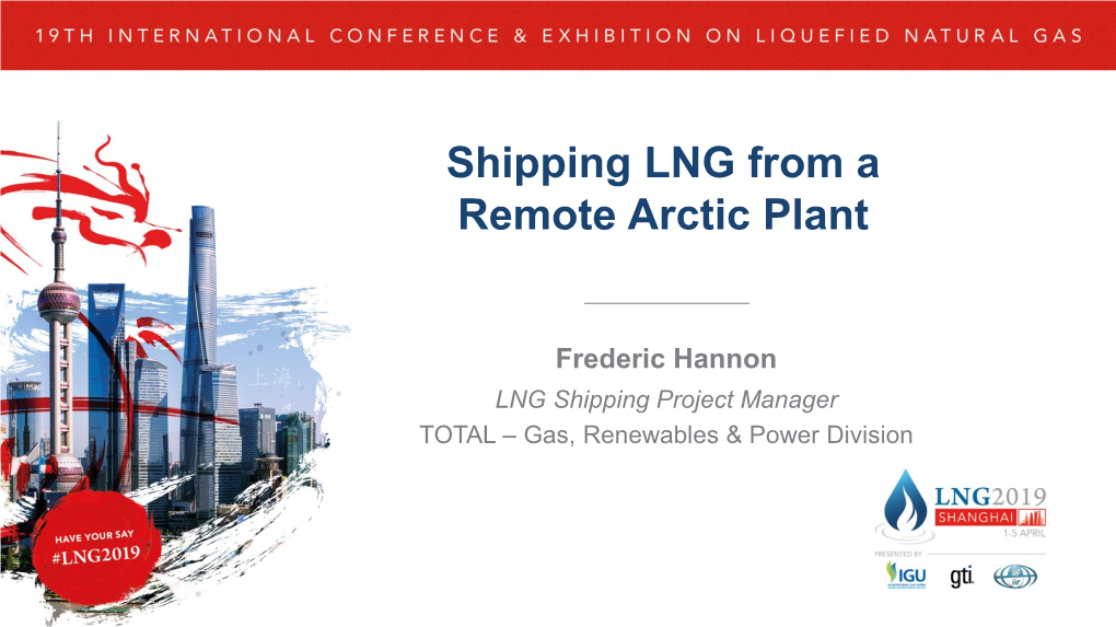 Shipping LNG from a Remote Arctic Plant