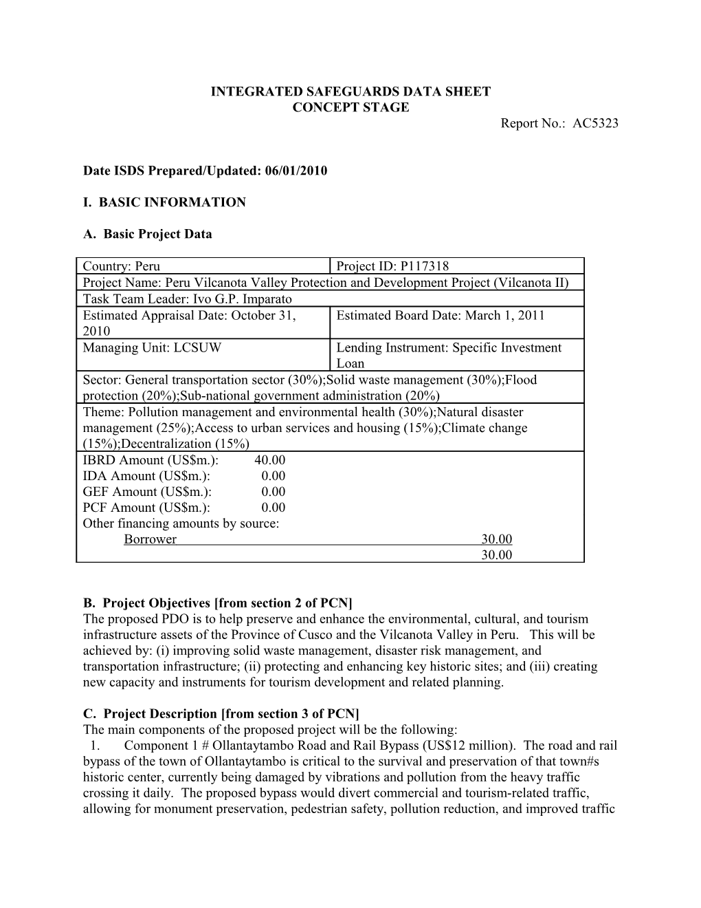 Integrated Safeguards Data Sheet s3