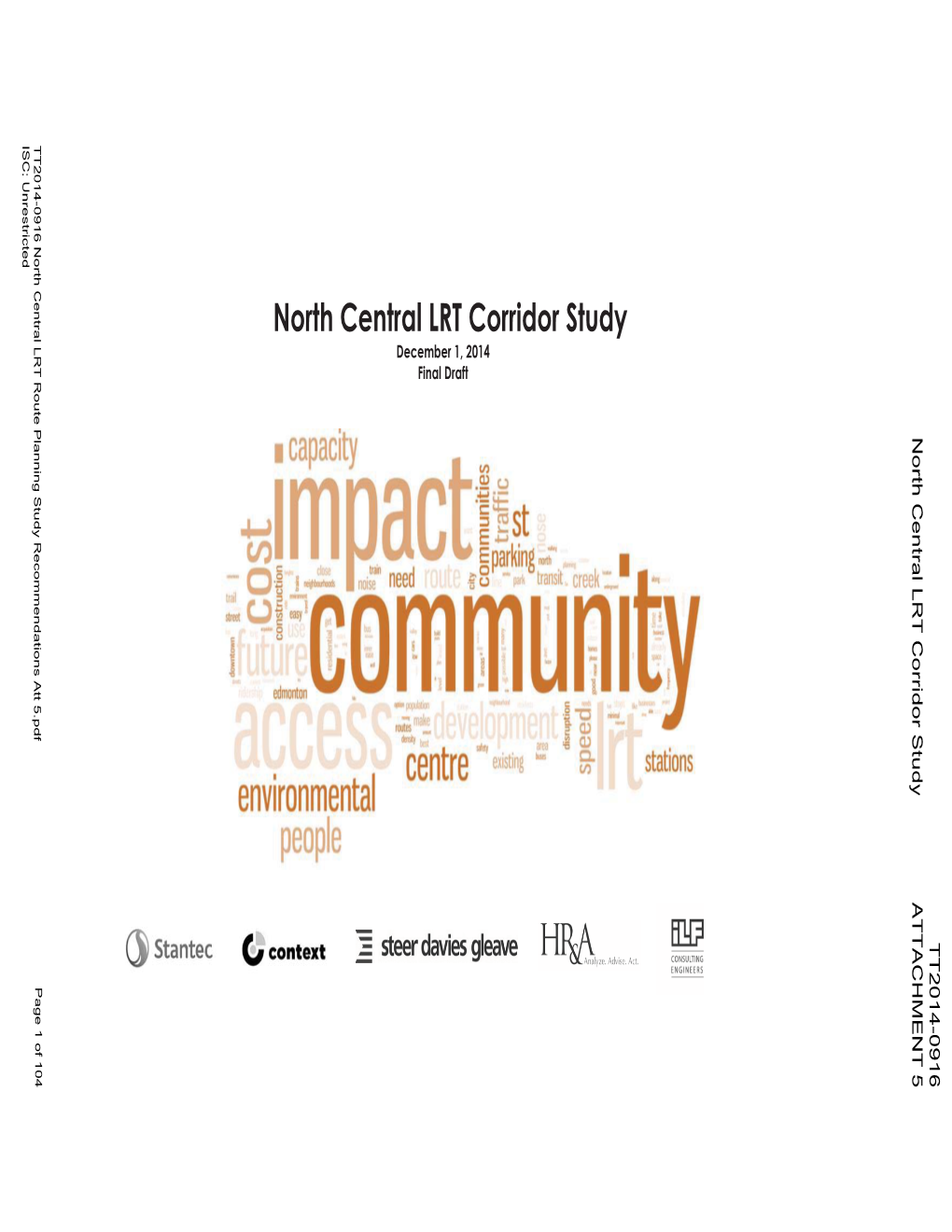 North Central LRT Corridor Study LRT December 1, 2014