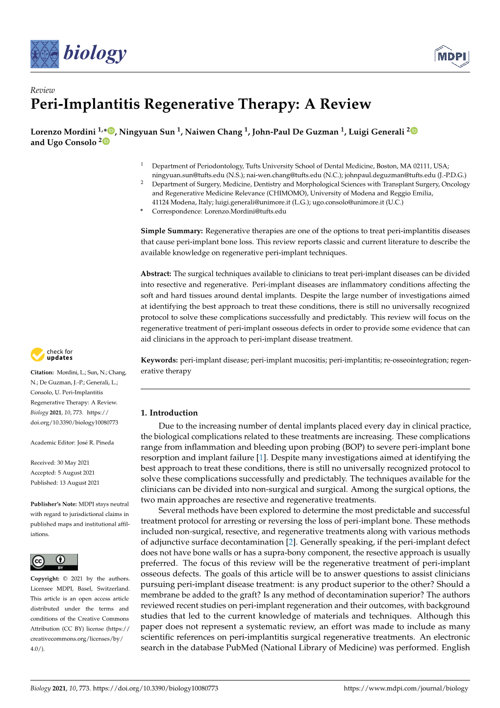 Peri-Implantitis Regenerative Therapy: a Review