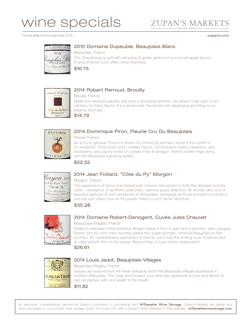 Wine Specials