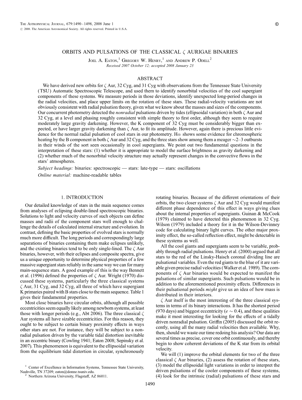 Orbits and Pulsations of the Classical Aurigae Binaries