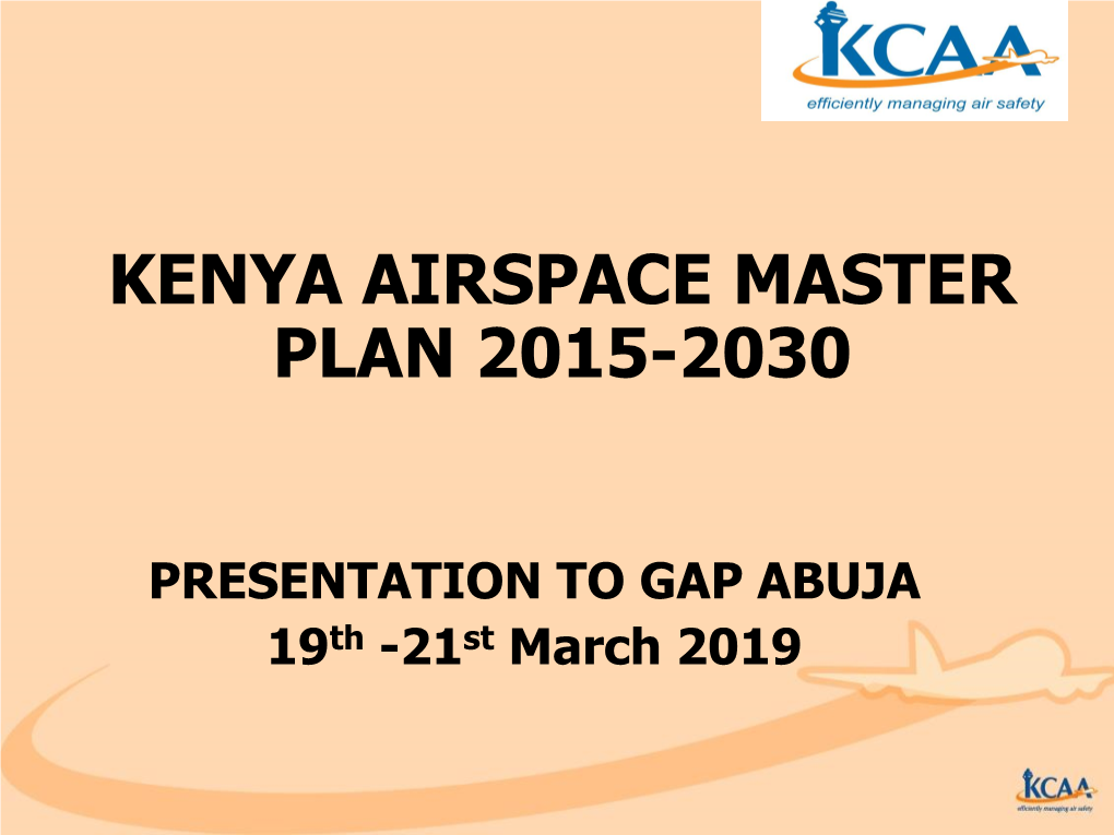 Kenya Airspace Master Plan 2015-2030