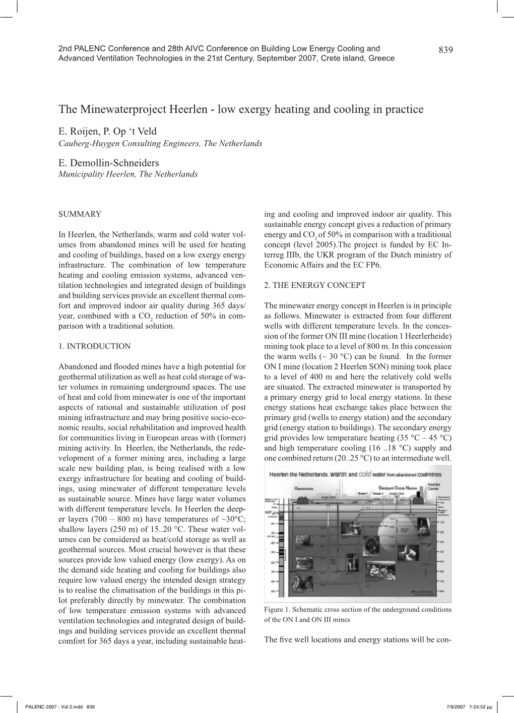 The Minewaterproject Heerlen - Low Exergy Heating and Cooling in Practice