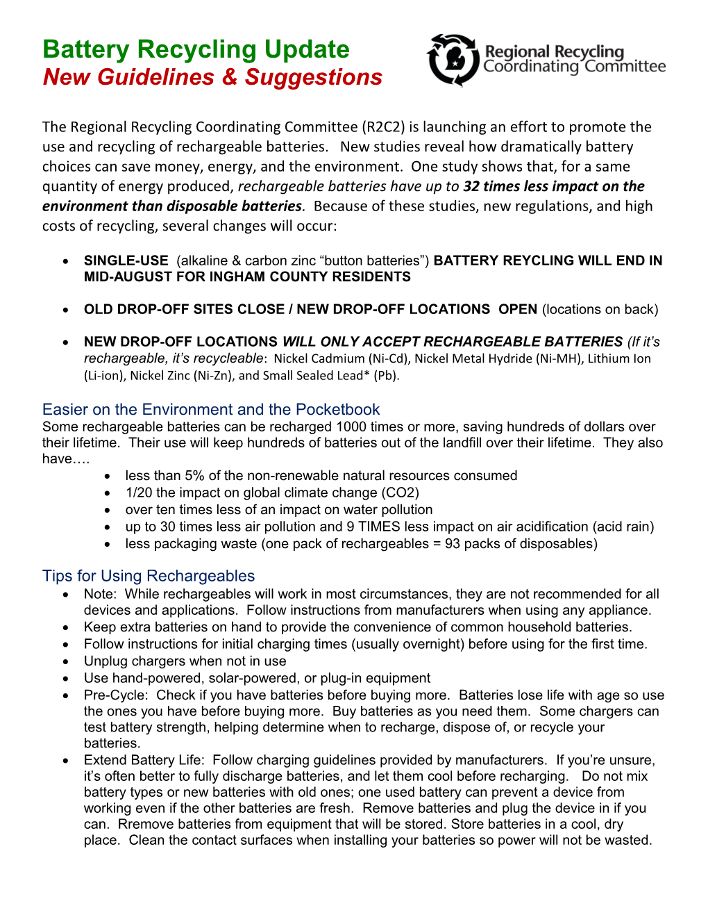 Battery Recycling Update New Guidelines & Suggestions