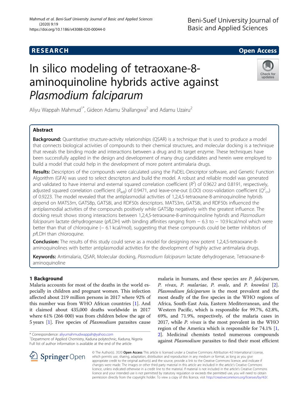 Plasmodium Falciparum