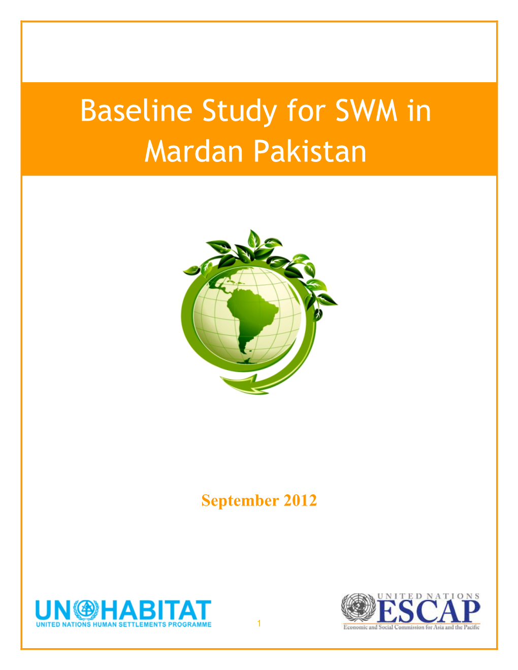 Baseline Study for SWM in Mardan Pakistan