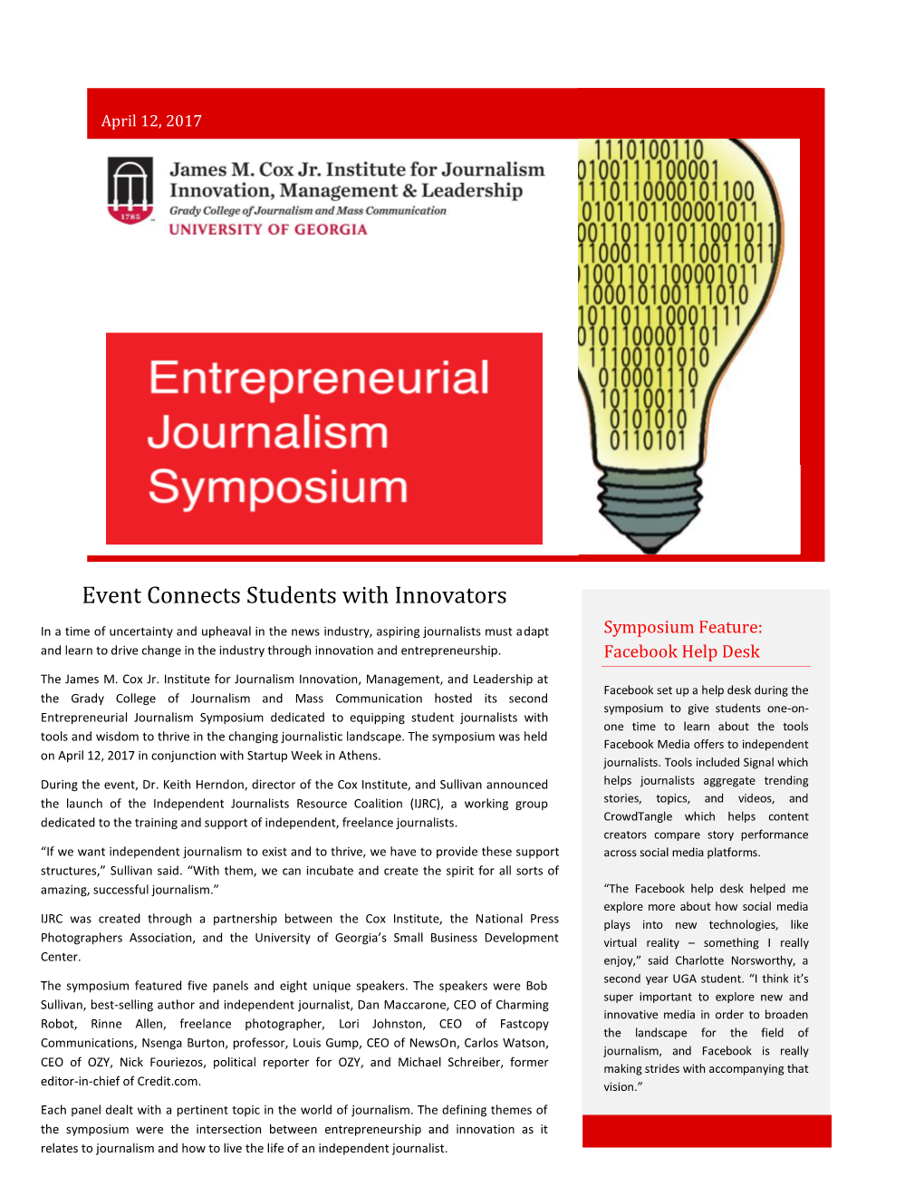 Entrepreneurial Journalism Symposium