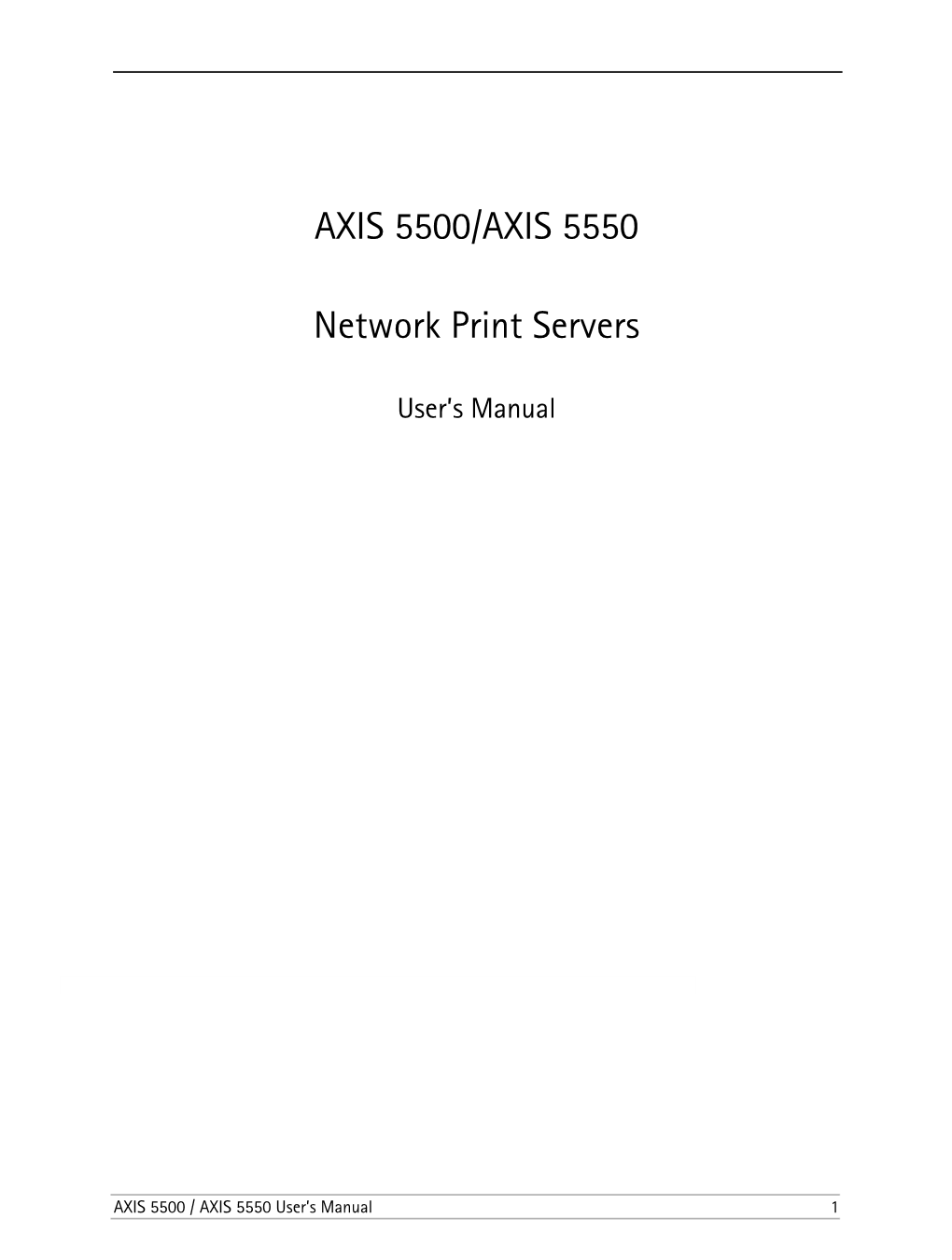 AXIS 5500/AXIS 5550 Network Print Servers