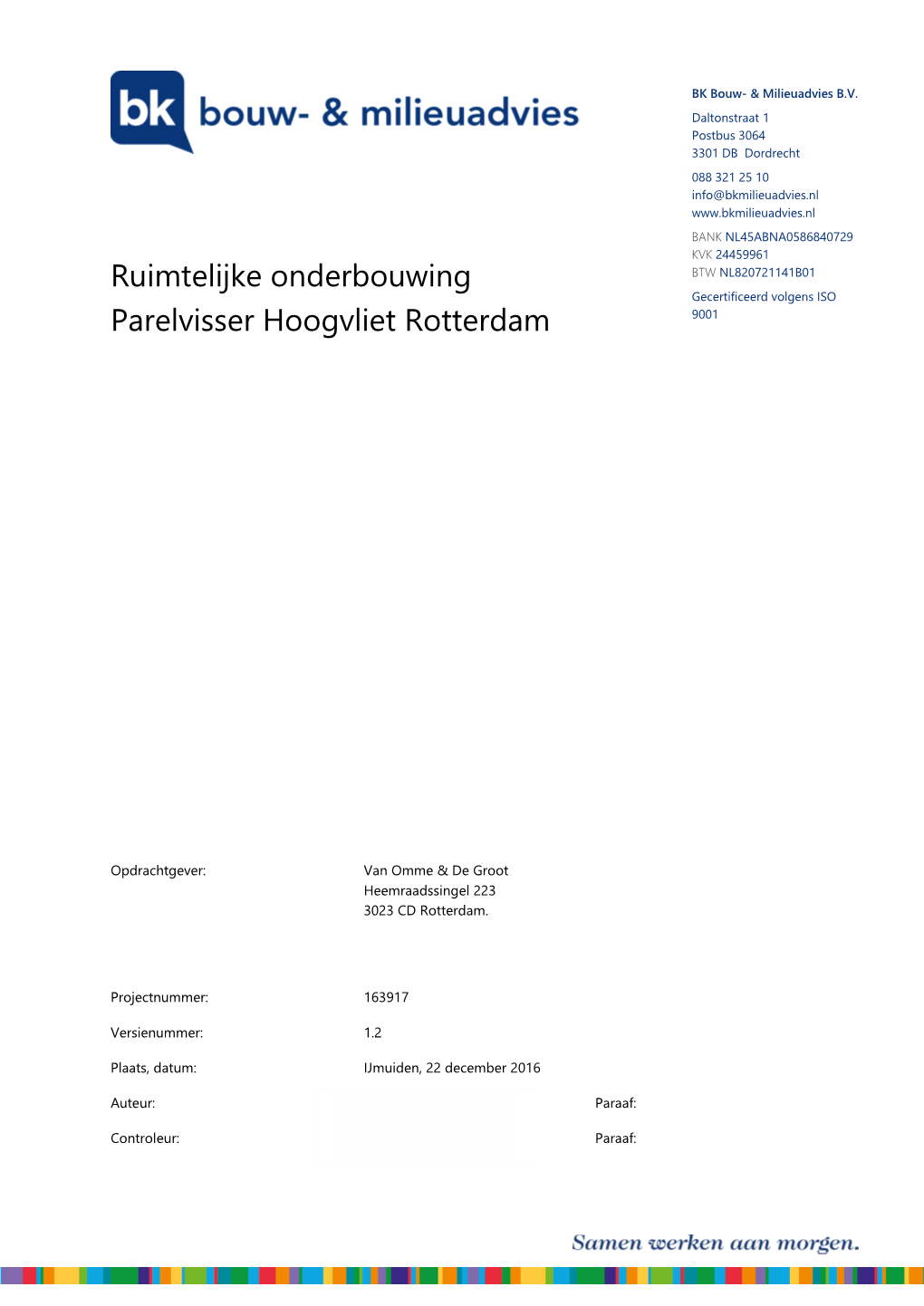 Ruimtelijke Onderbouwing Parelvisser Hoogvliet Rotterdam