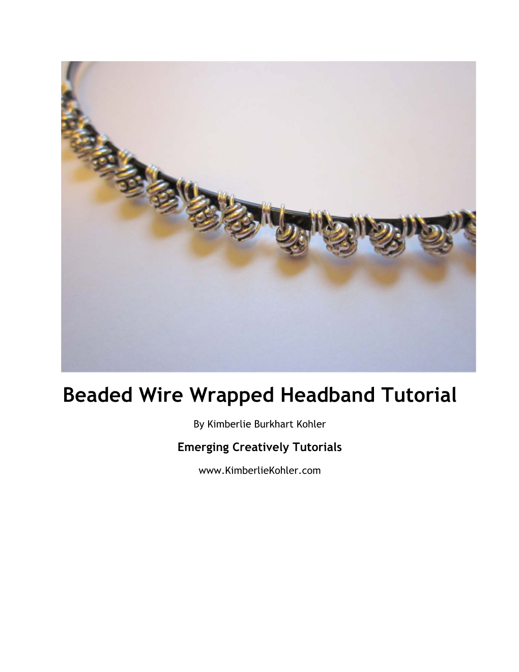 Beaded Wire Wrapped Headband Tutorial