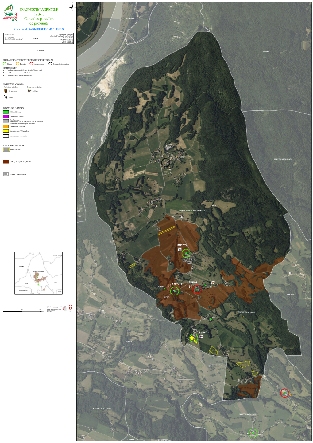 DIAGNOSTIC AGRICOLE Carte 1 Carte Des Parcelles De Proximité