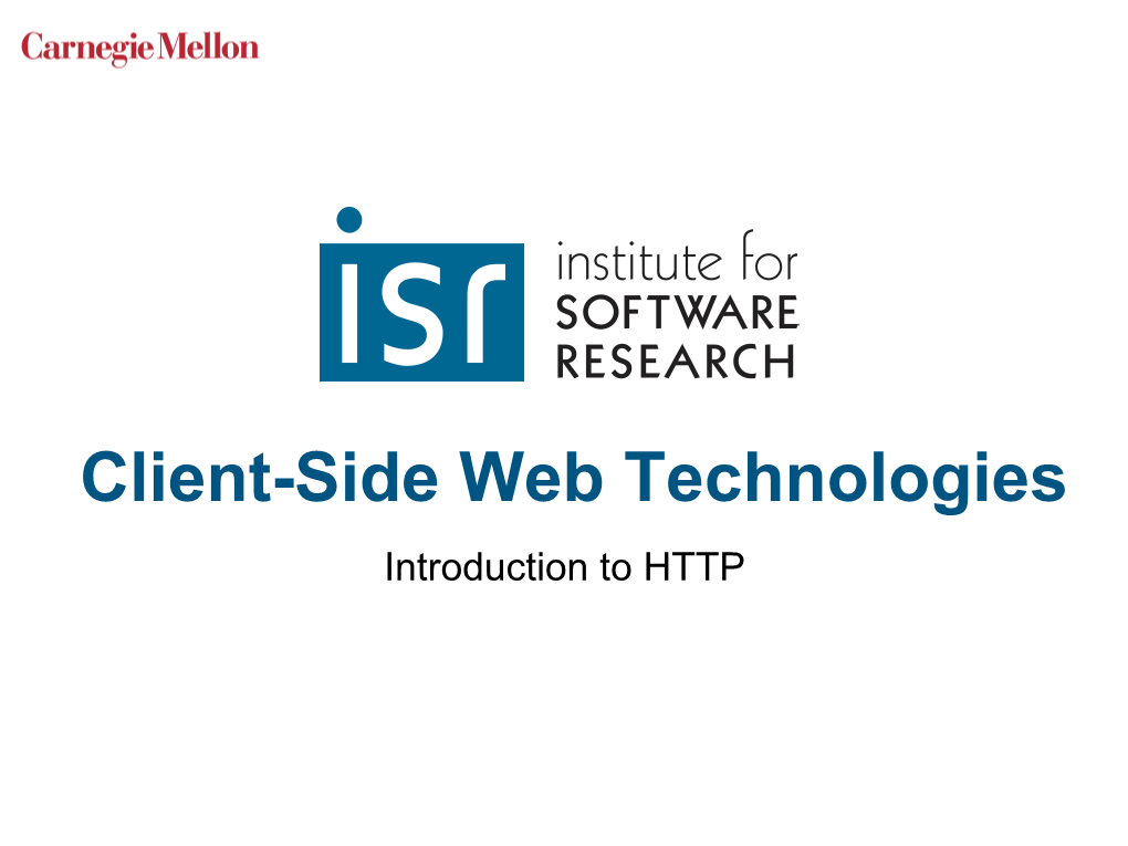 Client-Side Web Technologies