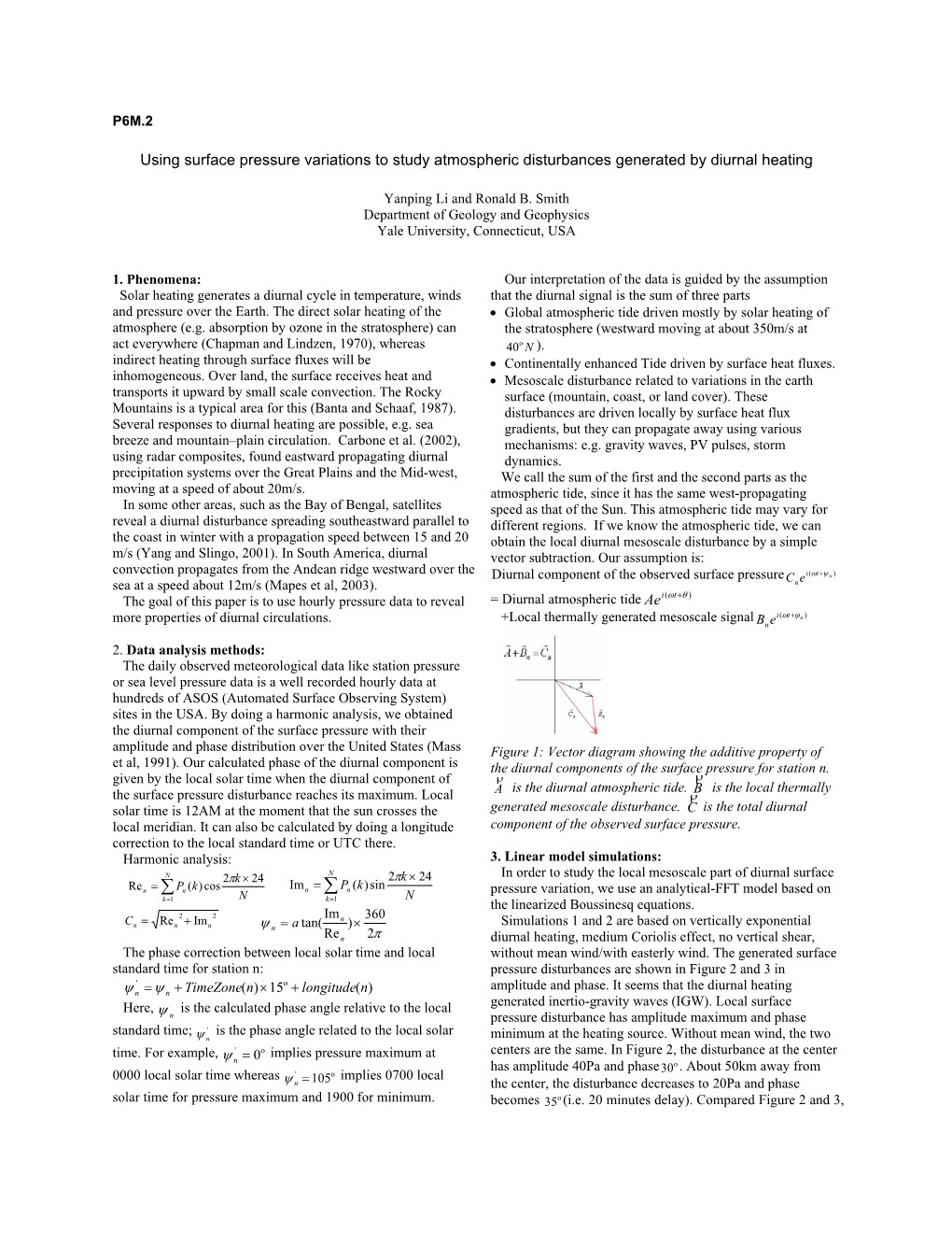 Using Surface Pressure Variations to Study Atmospheric Disturbances Generated by Diurnal Heating