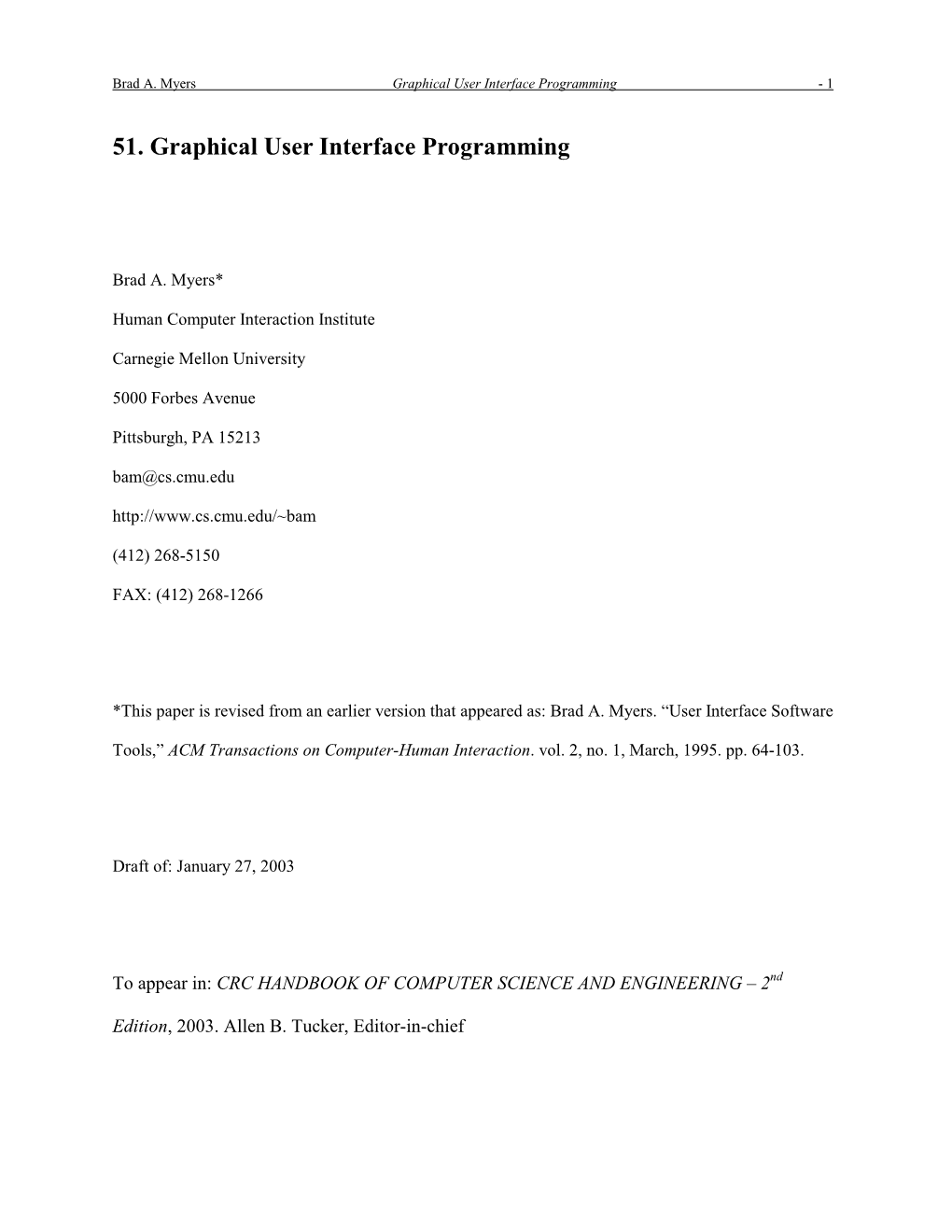 51. Graphical User Interface Programming