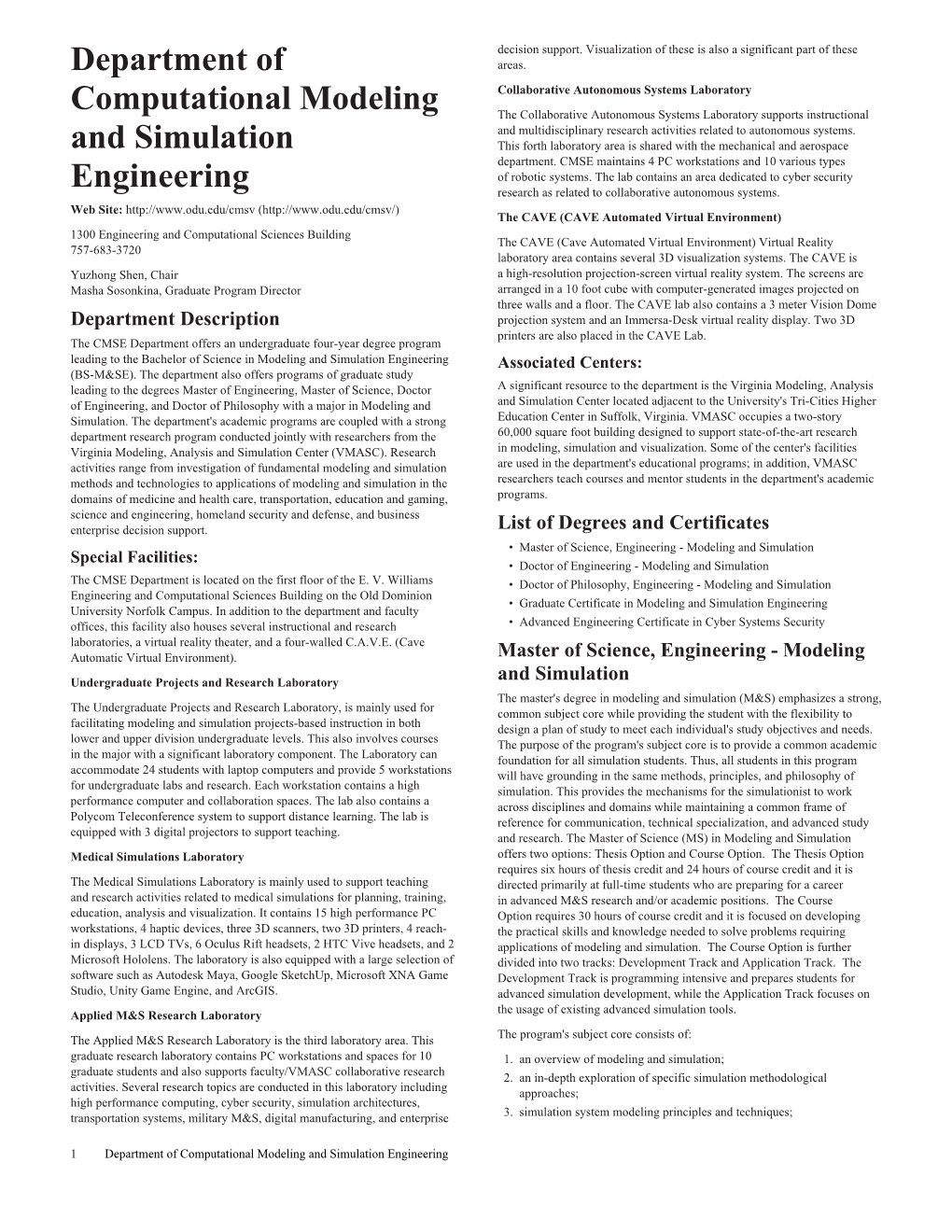 Department of Computational Modeling and Simulation Engineering 4