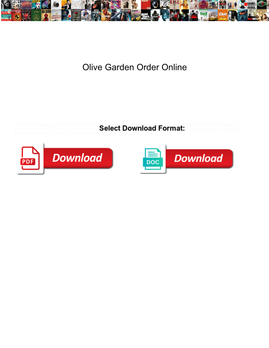 Olive Garden Order Online