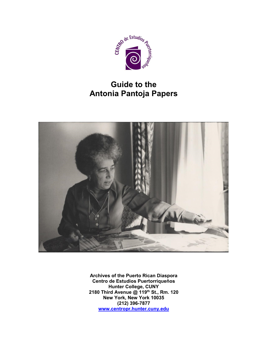 Guide to the Antonia Pantoja Papers