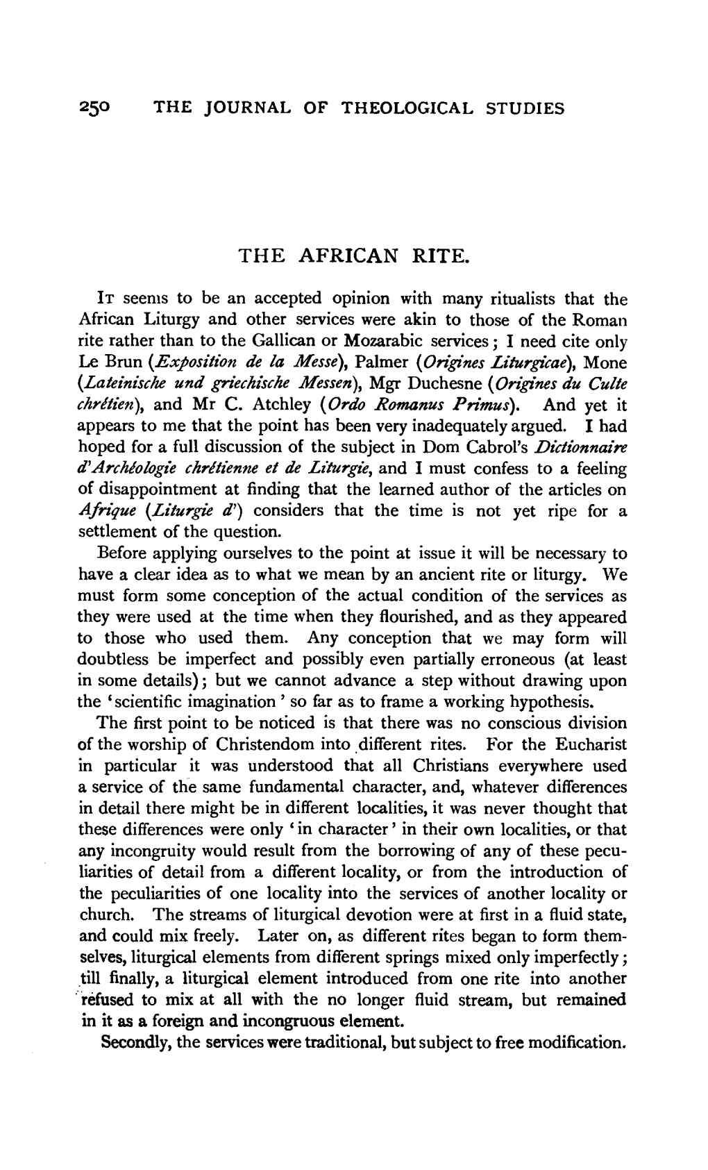 The African Rite