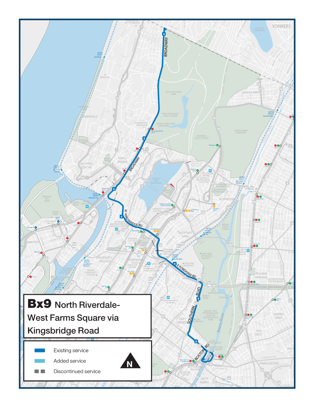 Bx9 North Riverdale- West Farms Square Via Kingsbridge Road