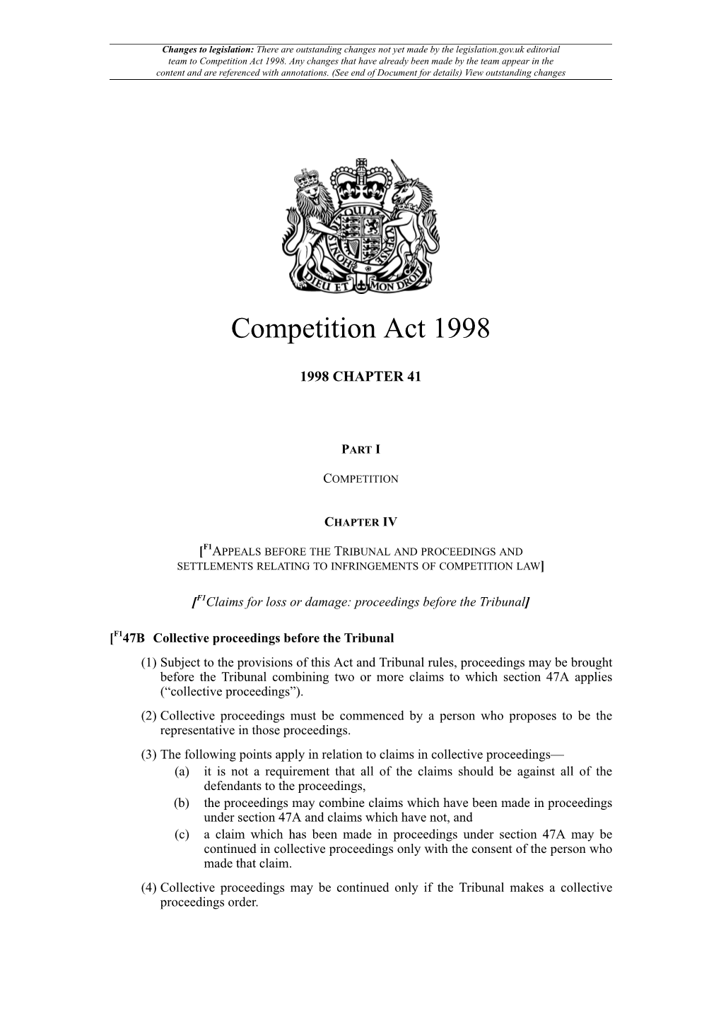 Competition Act 1998