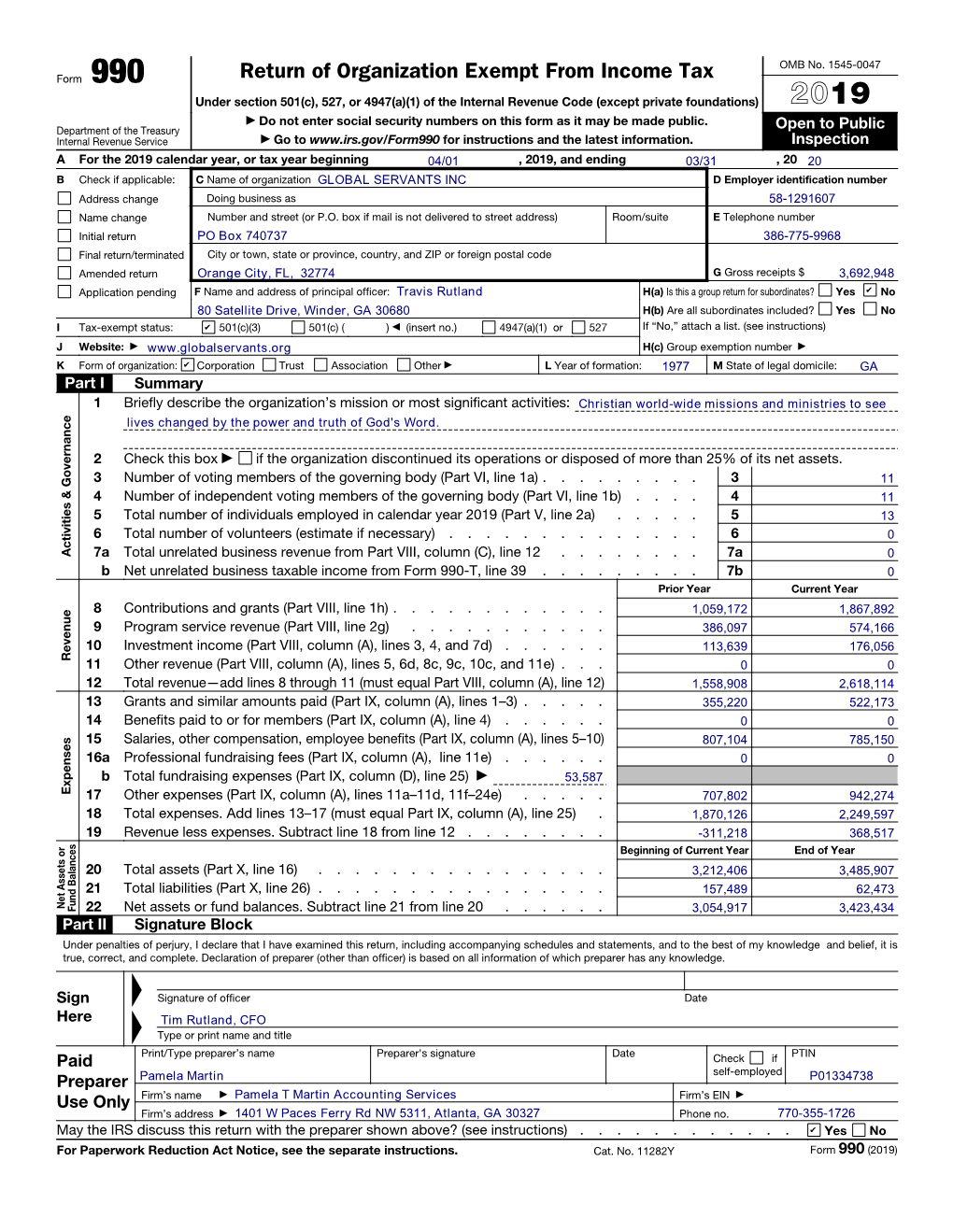 Return of Organization Exempt from Income