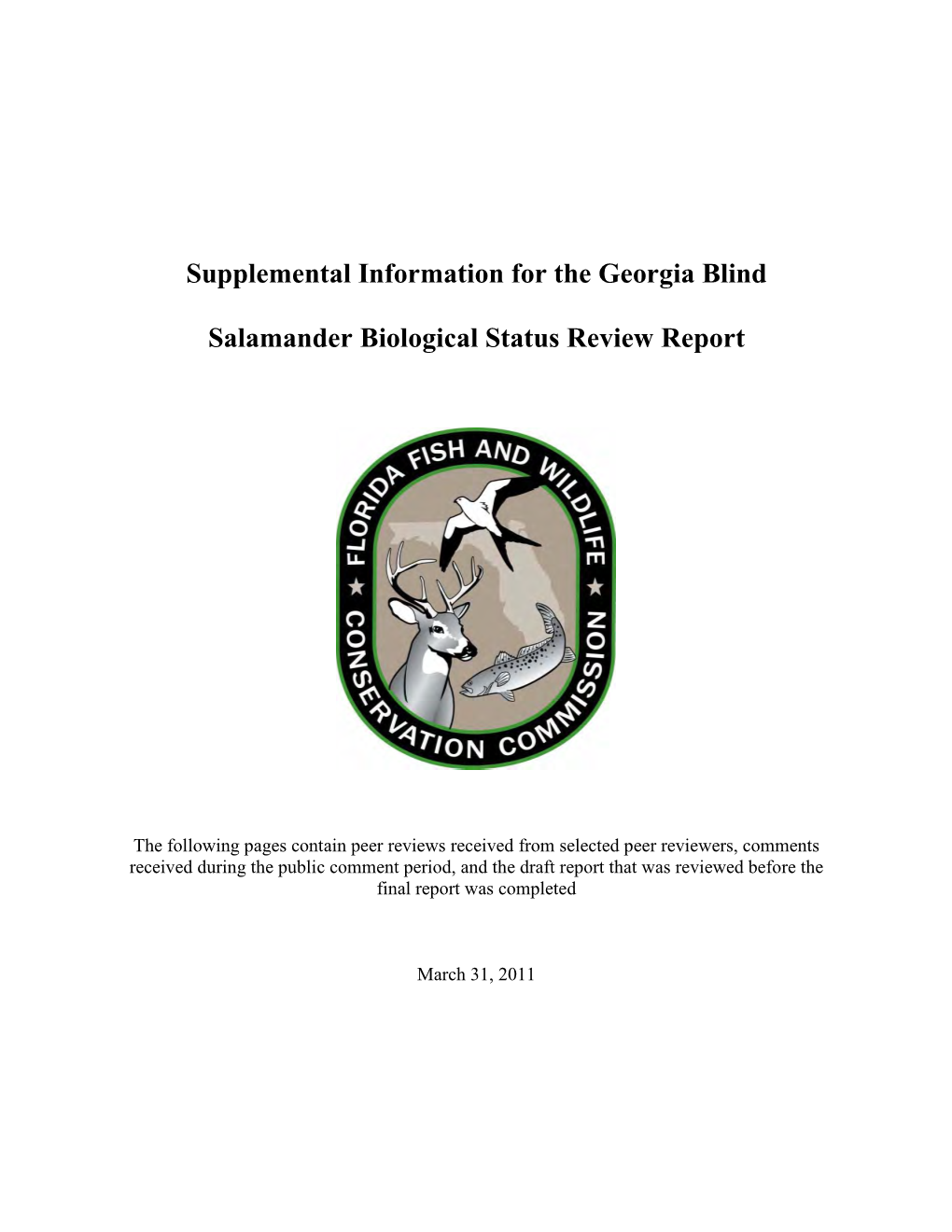 Supplemental Information for the Georgia Blind Salamander