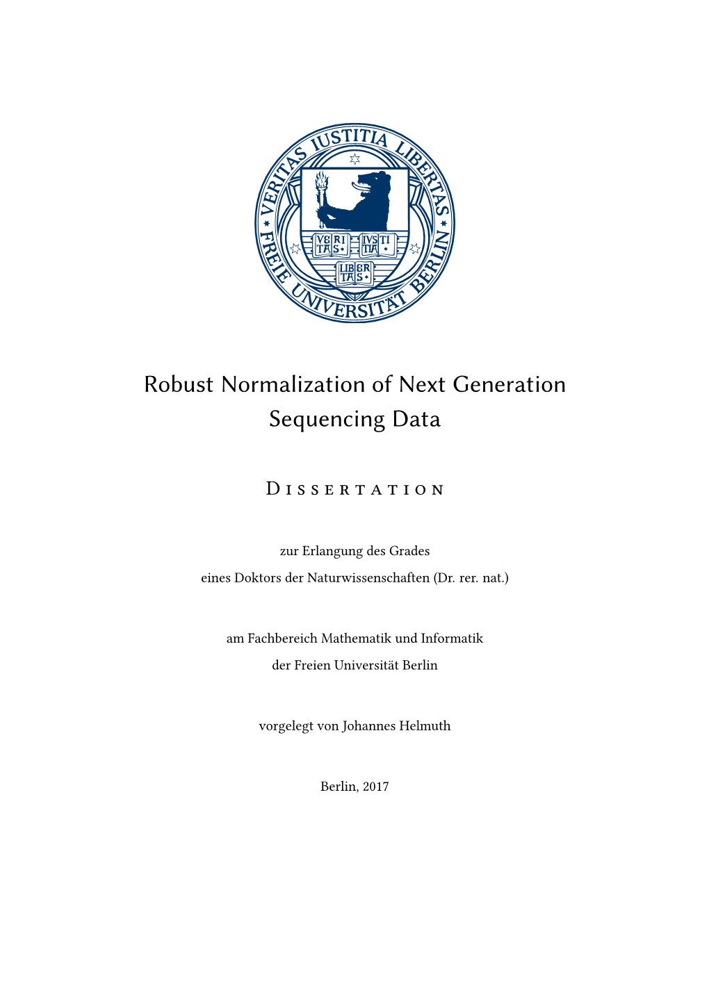 Robust Normalization of Next Generation Sequencing Data