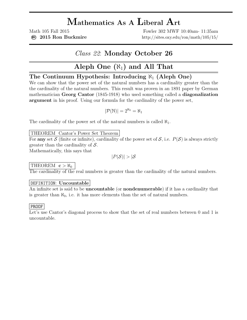 The Continuum Hypothesis