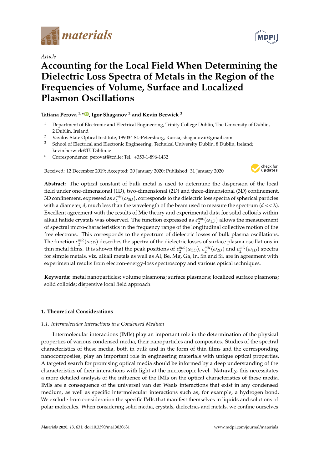 Accounting for the Local Field When Determining the Dielectric Loss