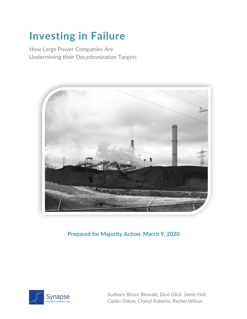 Investing in Failure How Large Power Companies Are Undermining Their Decarbonization Targets