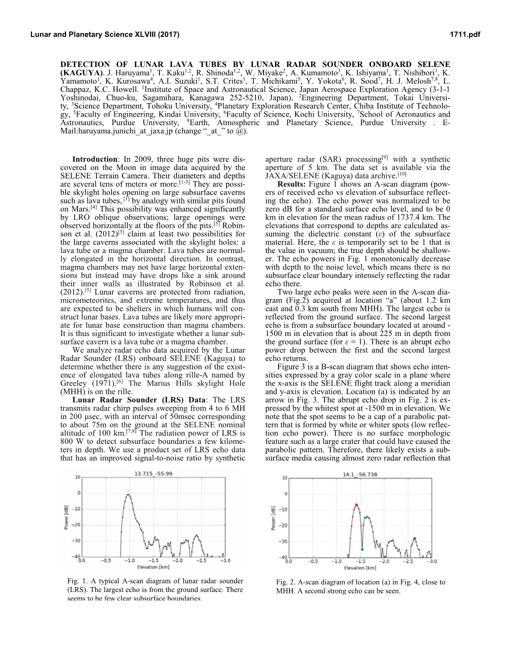 Detection of Lunar Lava Tubes by Lunar Radar Sounder Onboard Selene (Kaguya)