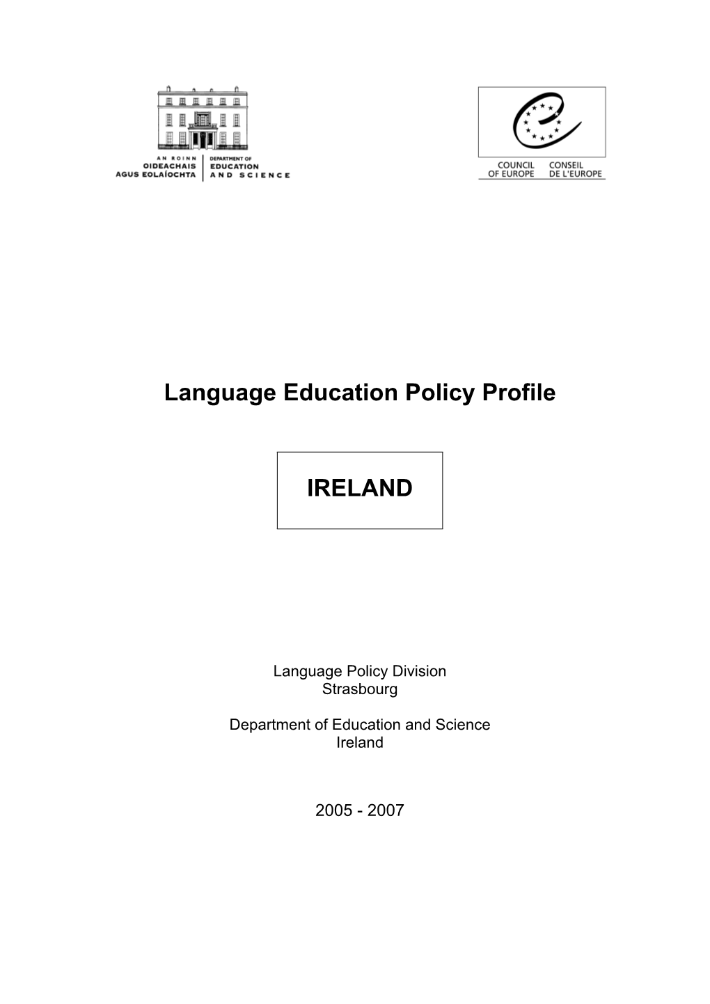 Language Education Policy Profile IRELAND