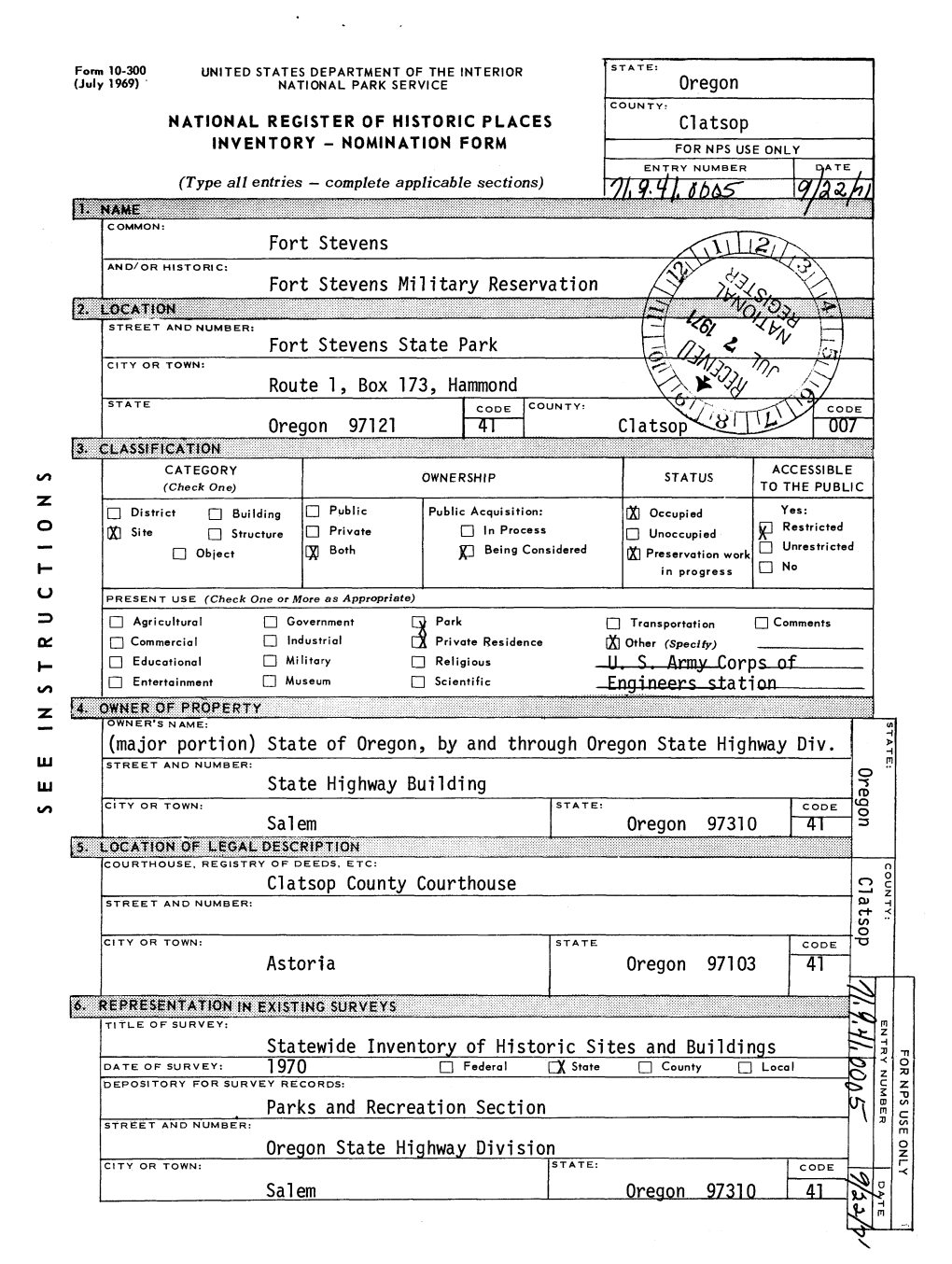 Liliiiliilliiiliiliii;:; OWNER's NAME: (Major Portion) State of Oregon, by and Through Oregon State Highway Div