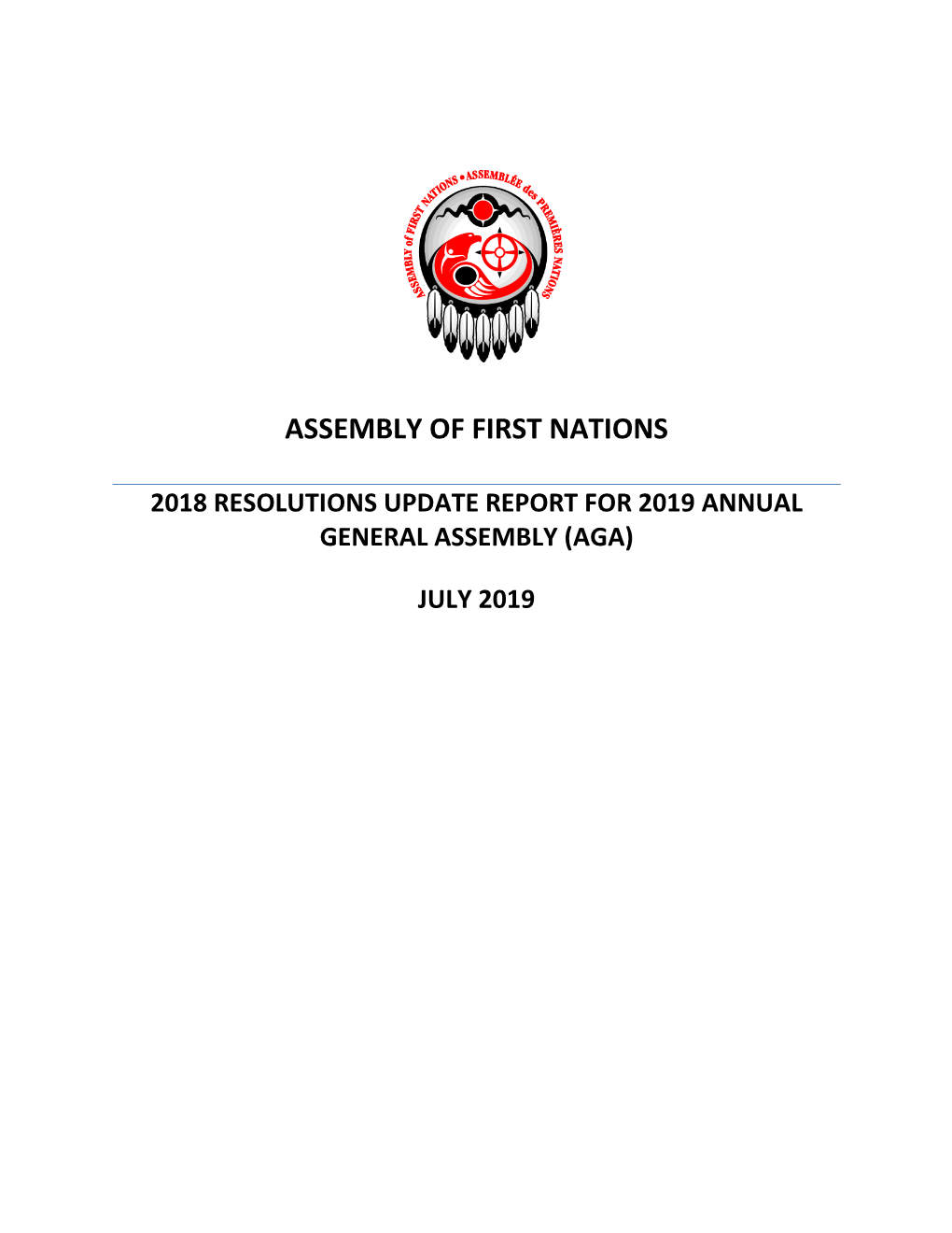 2018 Resolutions Update Report for 2019 Annual General Assembly (Aga)