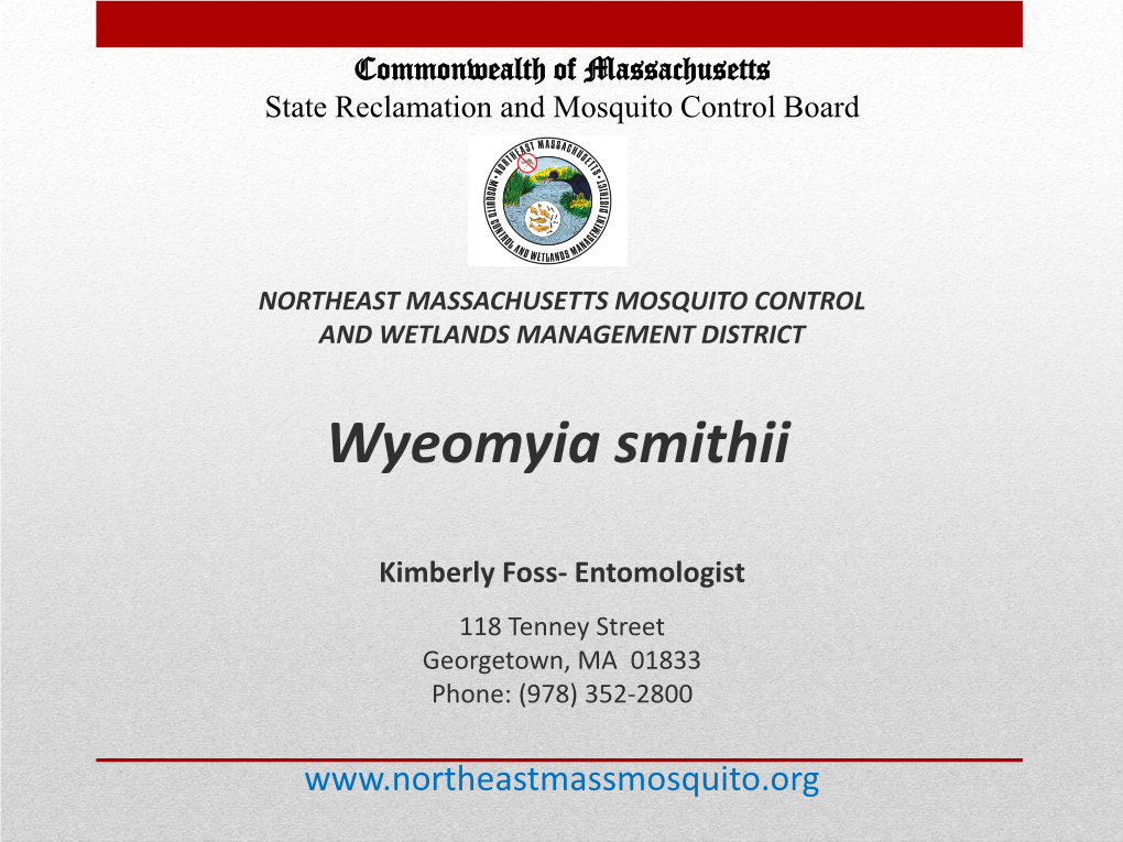 Wyeomyia Smithii