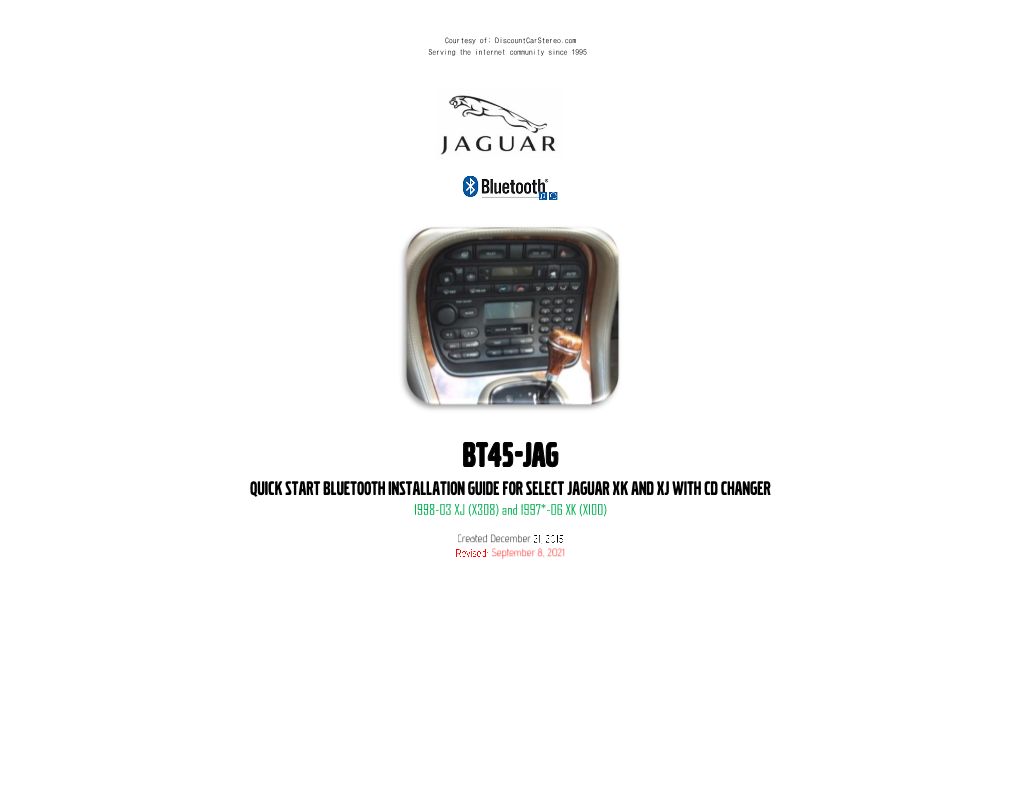 BT45-JAG Bluetooth Kit for Jaguar with CD Changer