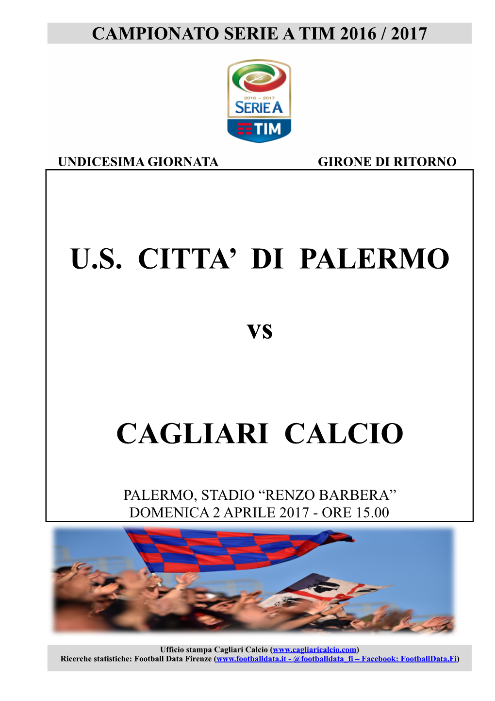 Tutto Su Palermo-Cagliari