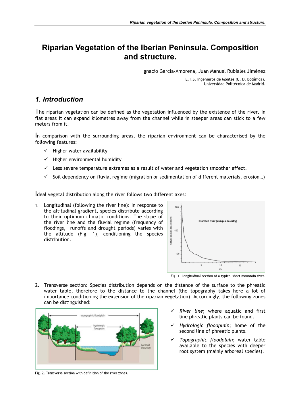 Riparian Vegetation of the Iberian Peninsula. Composition and Structure