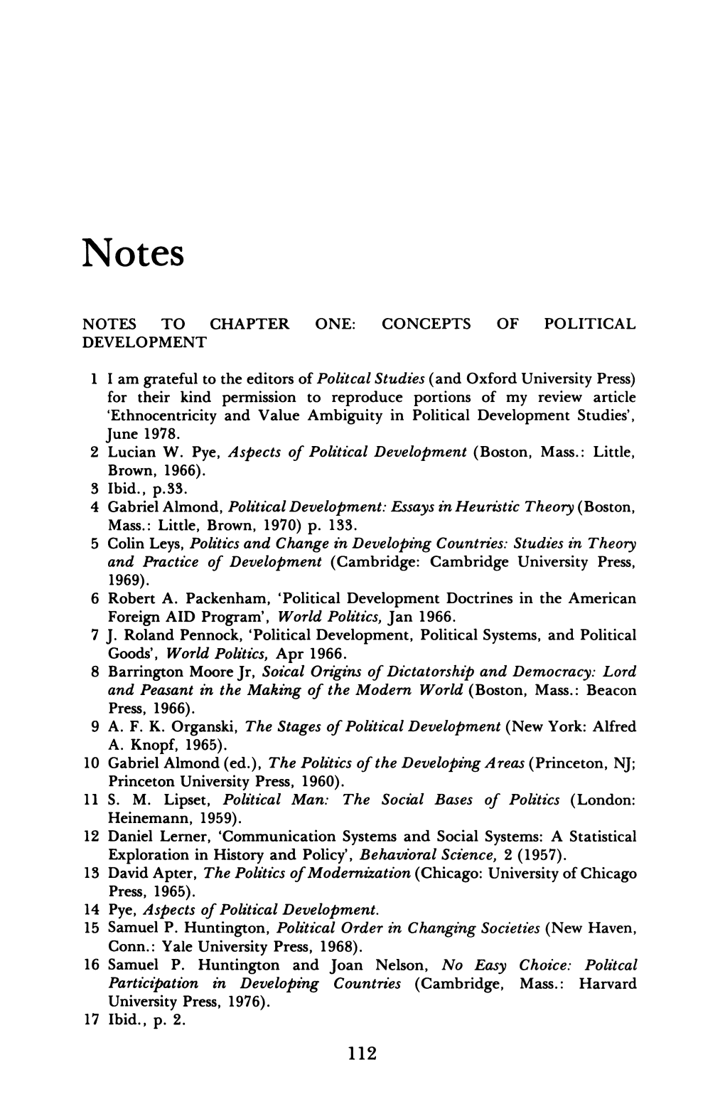2 Lucian W. Pye, Aspects of Political Development (Boston, Mass.: Little, Brown, I966)