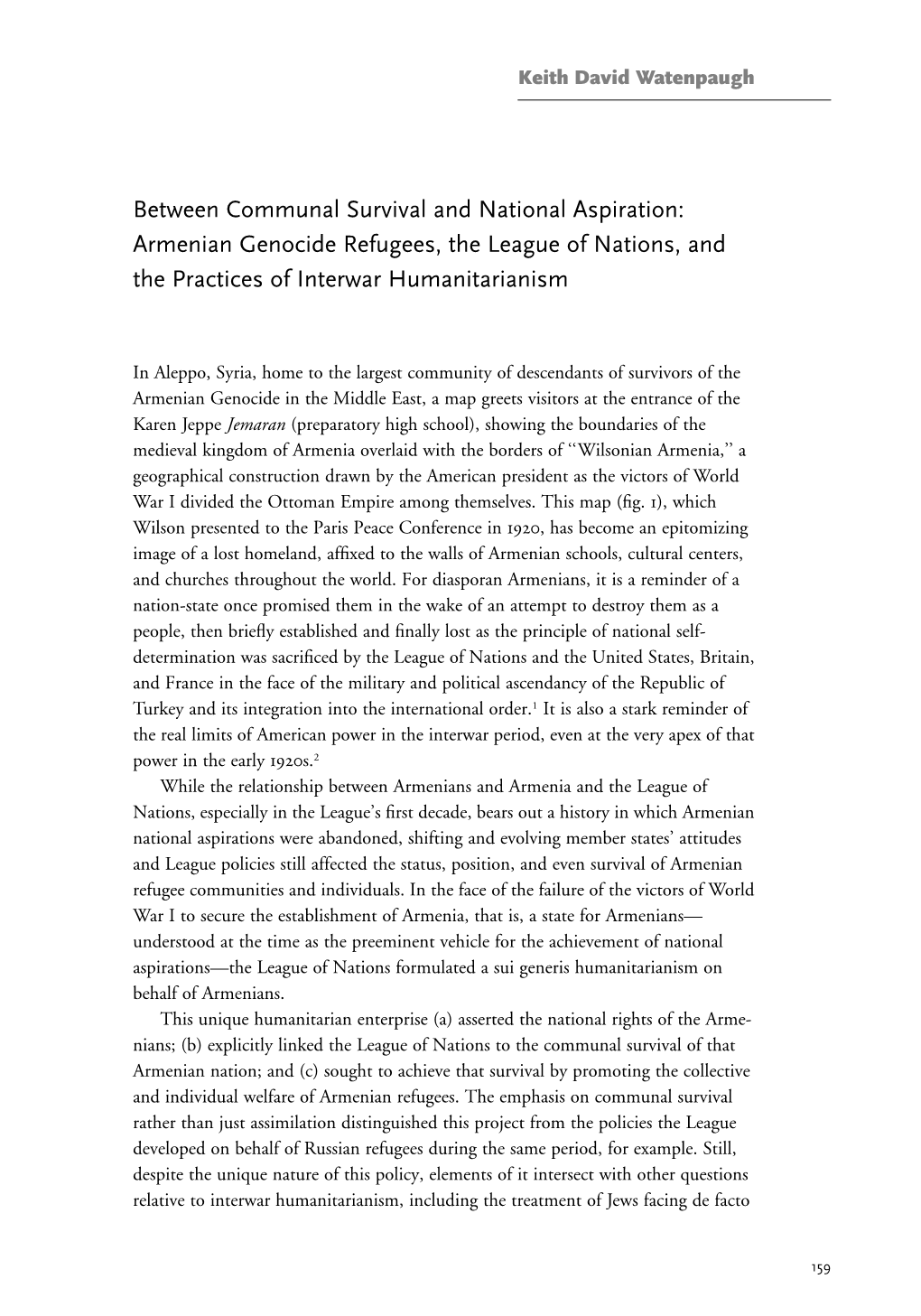 Armenian Genocide Refugees, the League of Nations, and the Practices of Interwar Humanitarianism