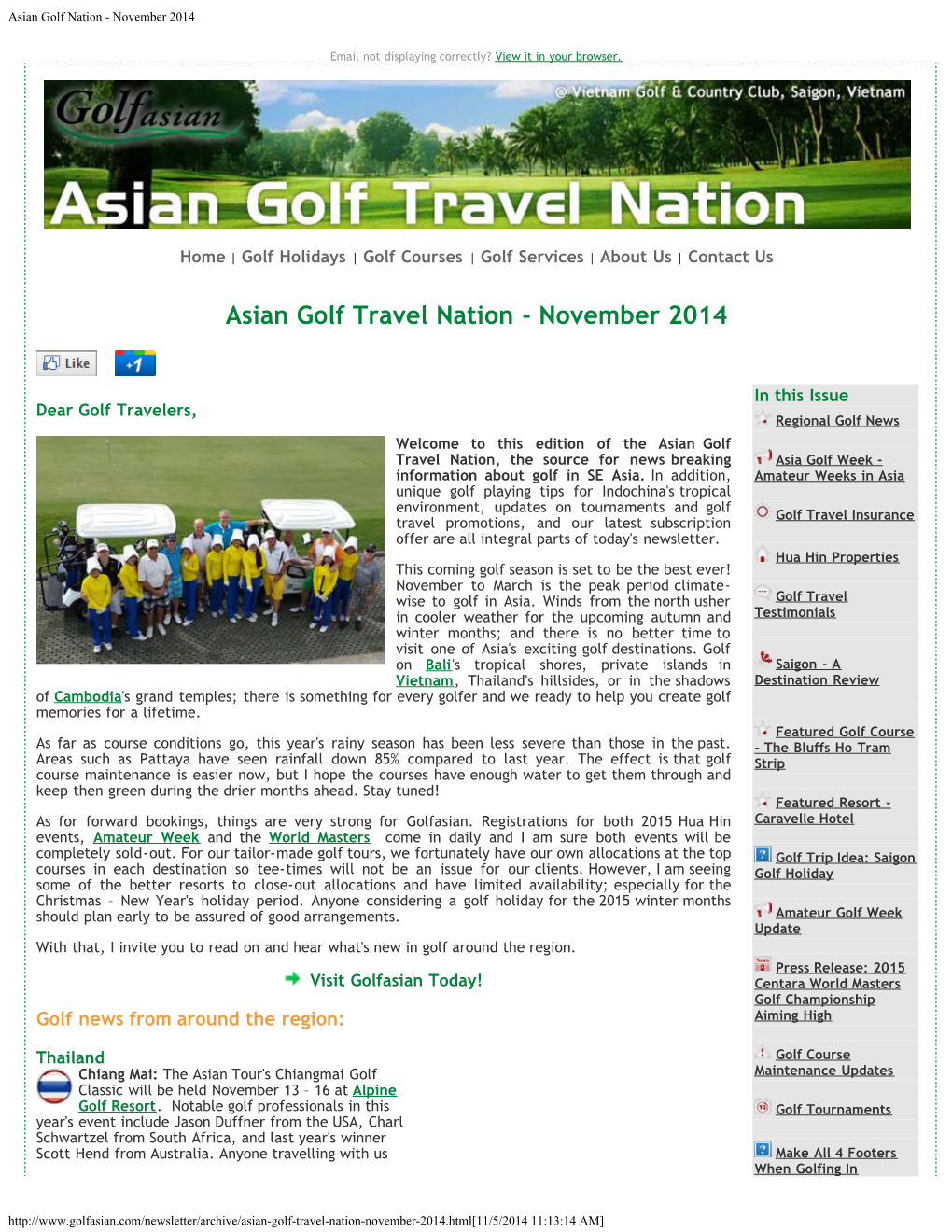 Asian Golf Nation - November 2014