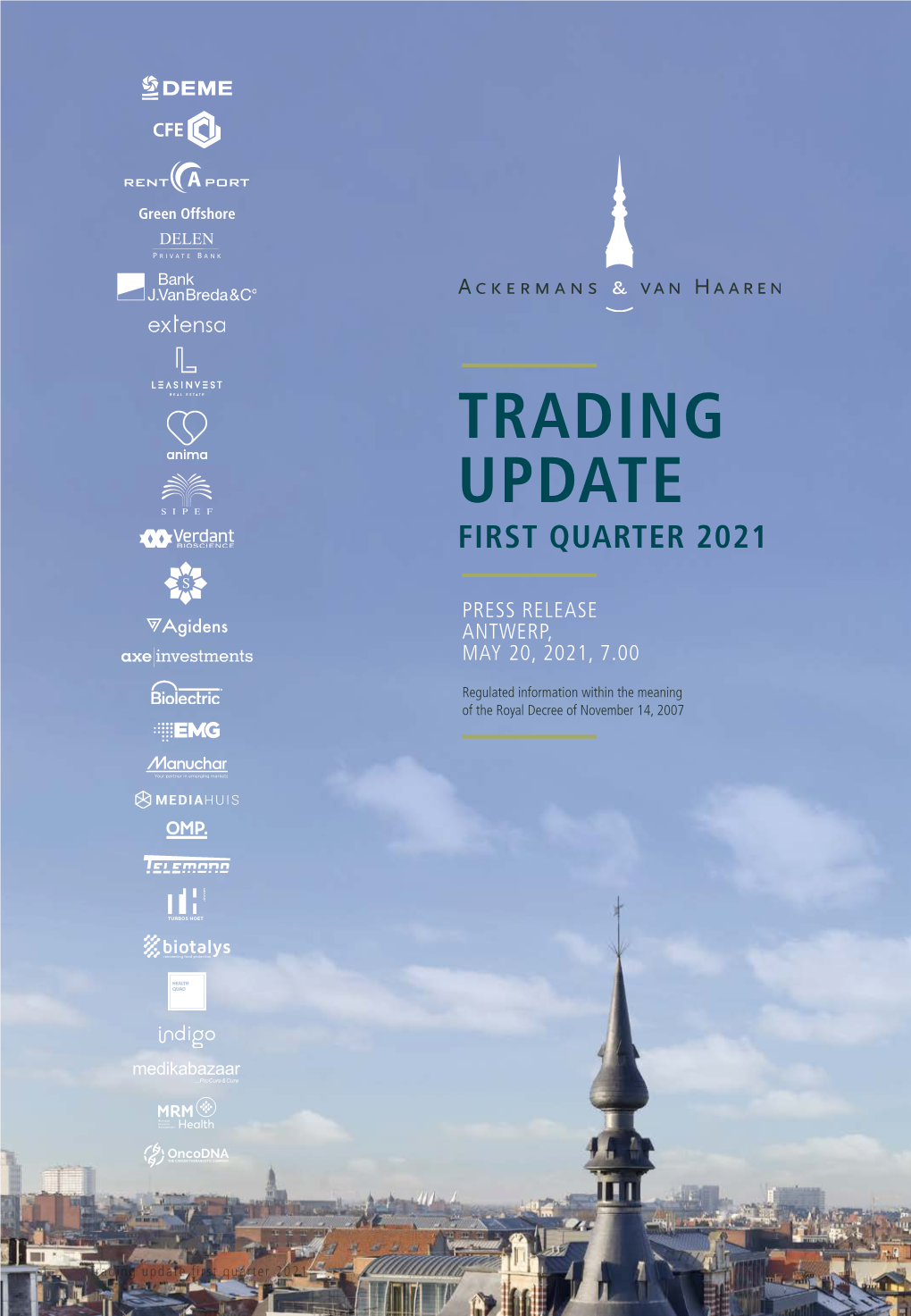 Trading Update First Quarter 2021