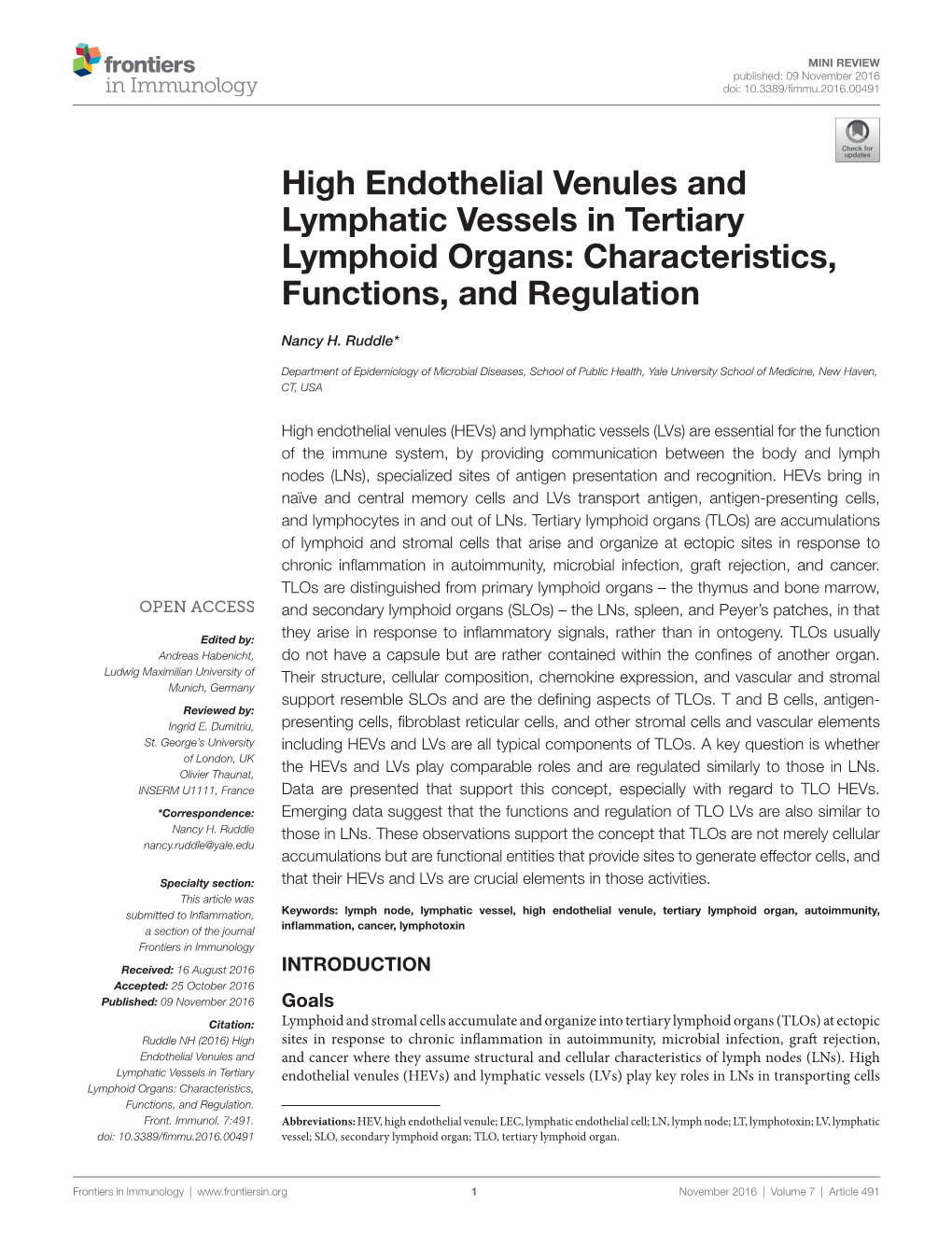 High Endothelial Venules and Lymphatic Vessels in Tertiary Lymphoid Organs: Characteristics, Functions, and Regulation