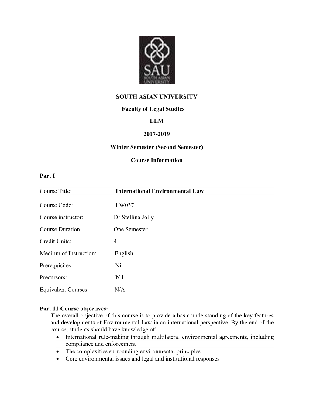 International Environmental Law