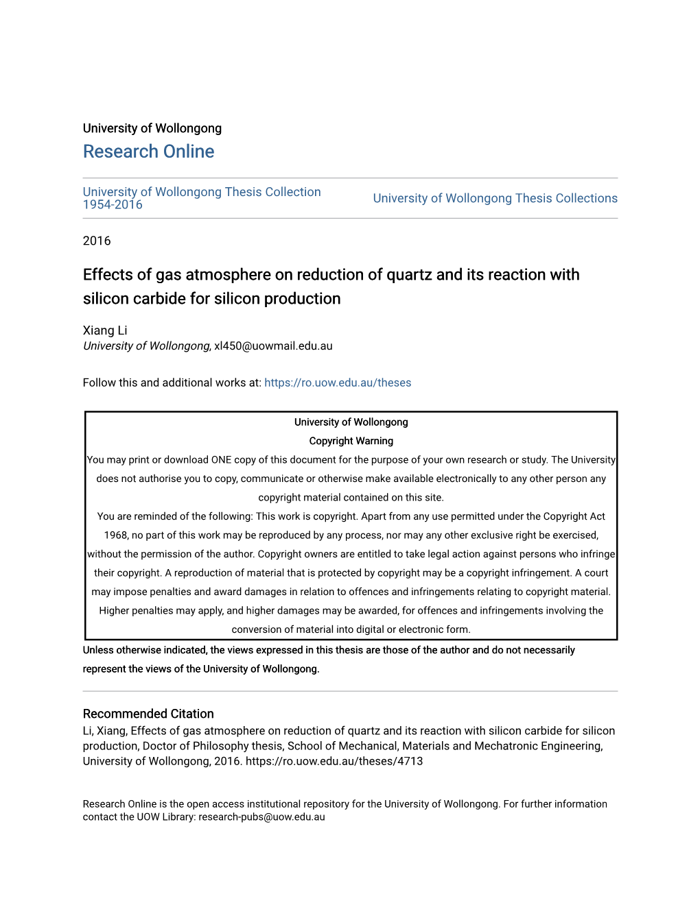 Effects of Gas Atmosphere on Reduction of Quartz and Its Reaction with Silicon Carbide for Silicon Production